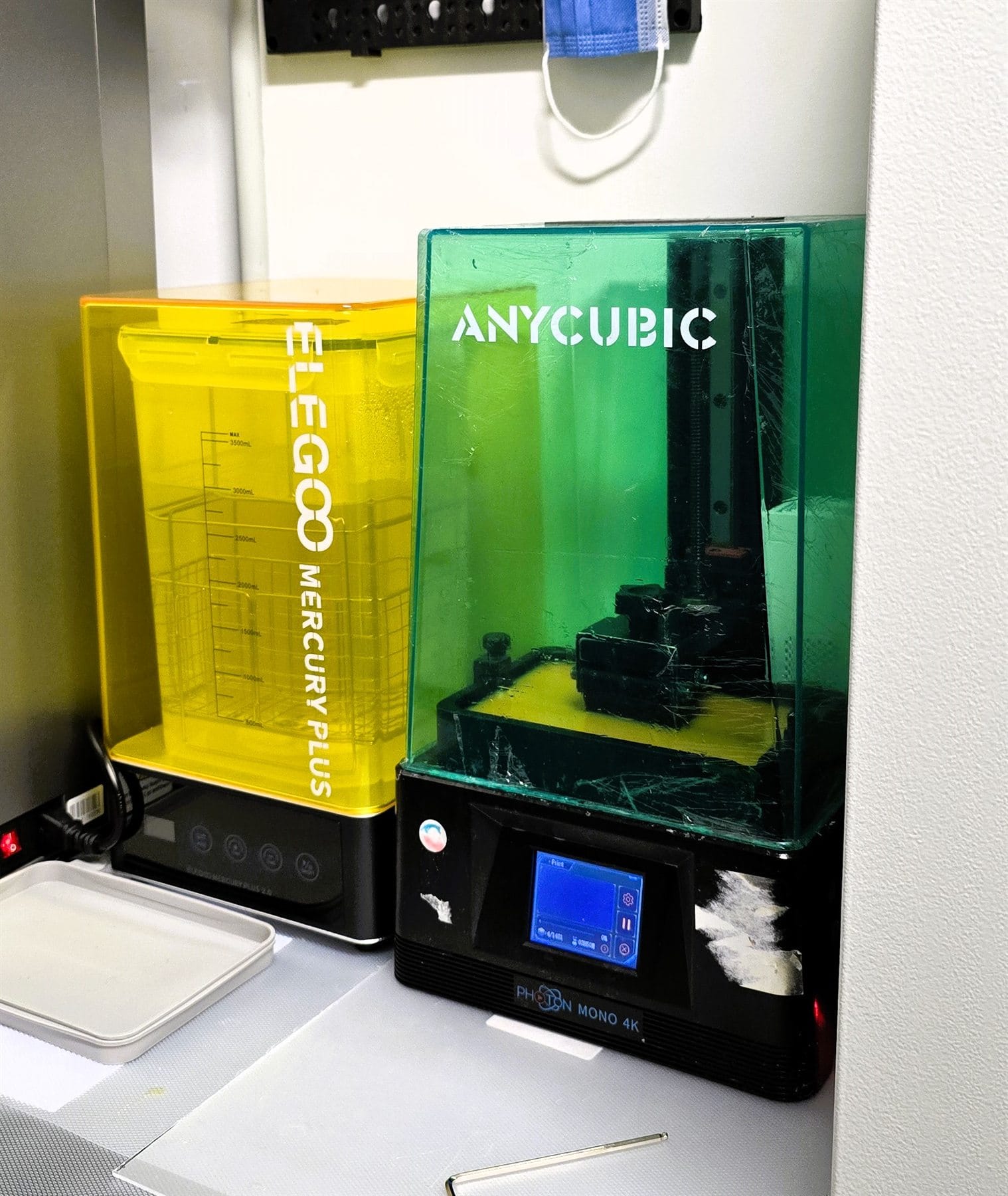 Resin and SLA printer area